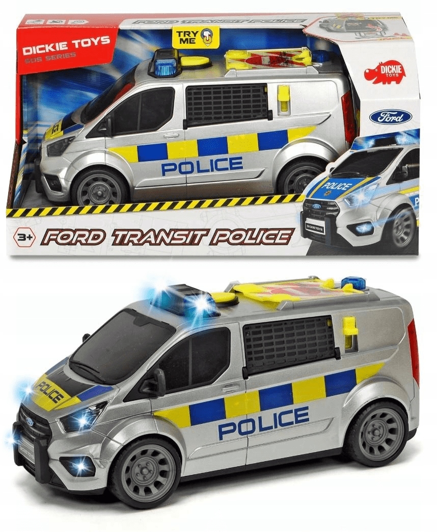 Policajné vozidlo Ford Transit od Dickie Toys 3715013